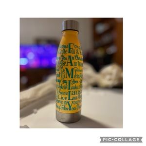 “FAMILY” stay cool, water bottle; yellow